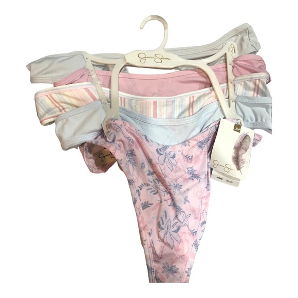 Jessica Simpson Other - Jessica Simpson 5pk pink blue gray multi thong panties size large new